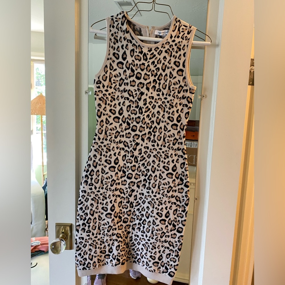 Cupcakes and Cashmere Leopard Sweater Dress